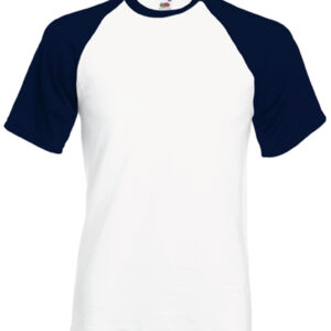 T-shirt Baseball blanc - navy