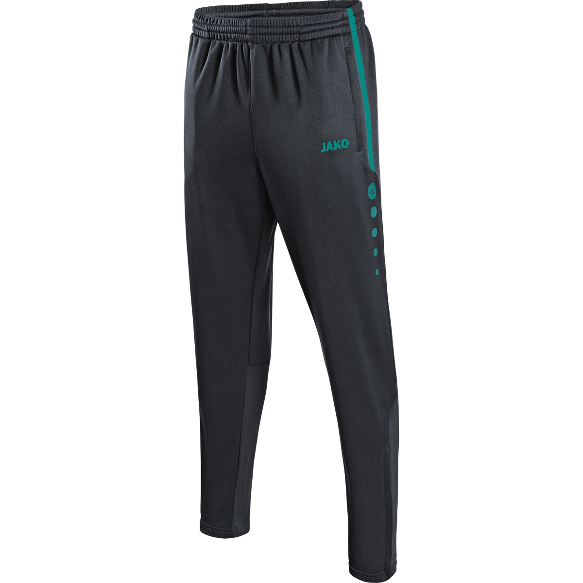 JAKO Pantalon d'entraînement Active Anthracite-Turquoise